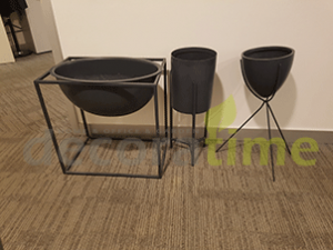 Ayaklı Saksı-Fiber Saksı-Dekoratif Saksı