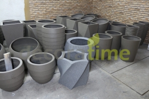 granit dokulu fiber saksılar